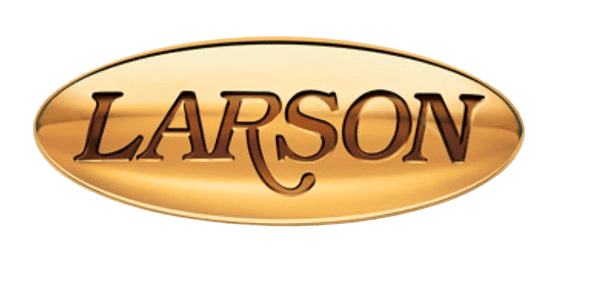 Golden oval logo with 